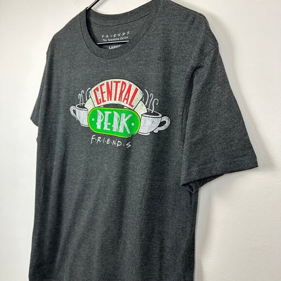 Friends The Television Series Central Perk Coffee Heather Grey T-Shirt Large - Picture 4 of 7